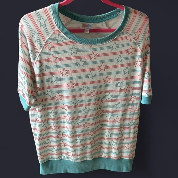 LuLaRoe Patriotic Star Tee – Size M - Picture 6 of 7